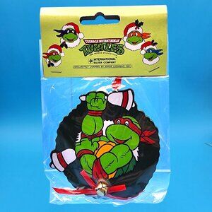 Teenage Mutant Ninja Turtles Raphael Wreath w/Bell Christmas Ornament 1991 TMNT